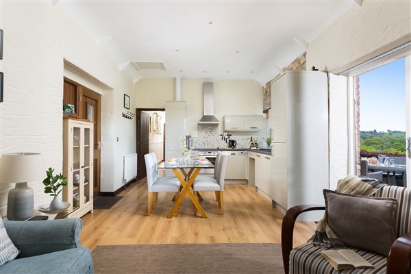 kitchen sitting room view countryside